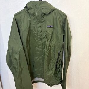 Patagonia Olive Green Lightweight Hooded Jacket